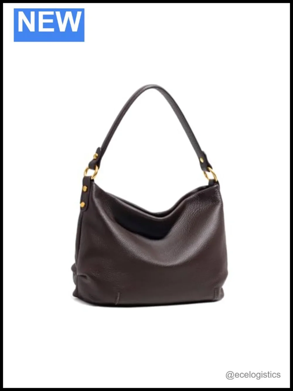 Genuine Leather Hobo Shoulder Bag Crossbody Purse Soft Top-Grain Women Handbag